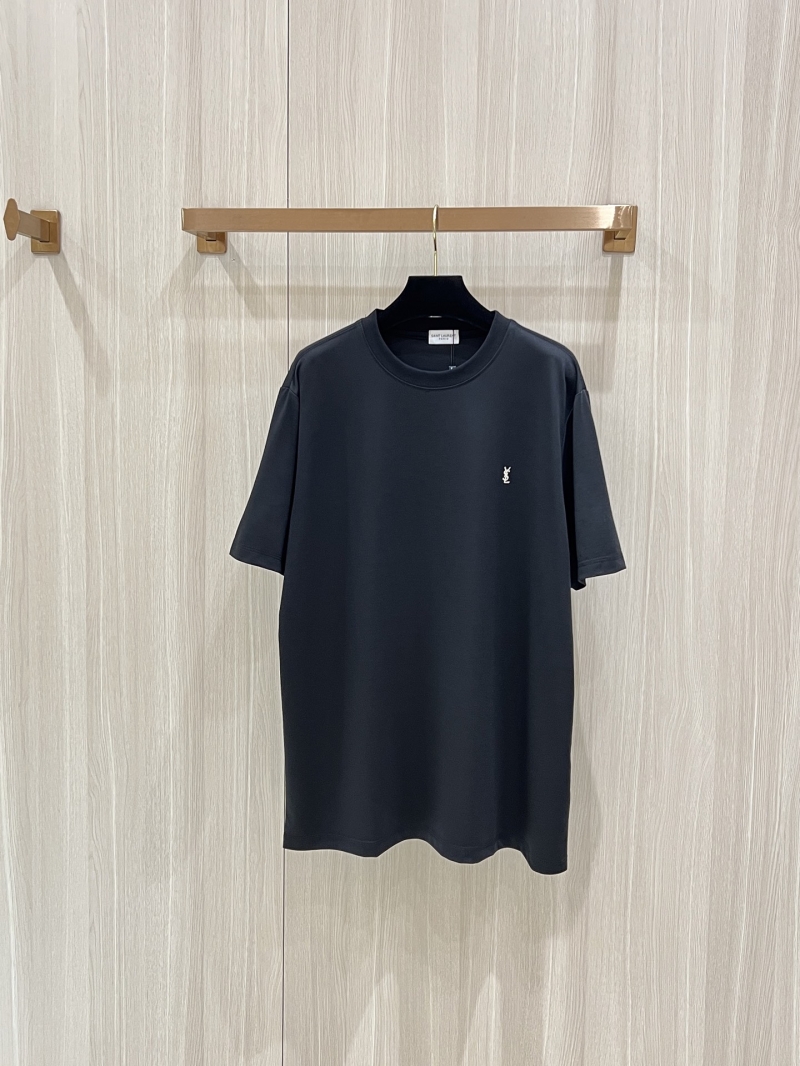 Saint Laurent Signature Letter Print T-Shirt - Luxe Silk Touch