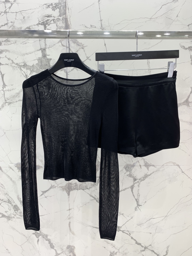 Saint Laurent YSL Luxe Black Knitted Sweater - Natural Fiber Exclusive