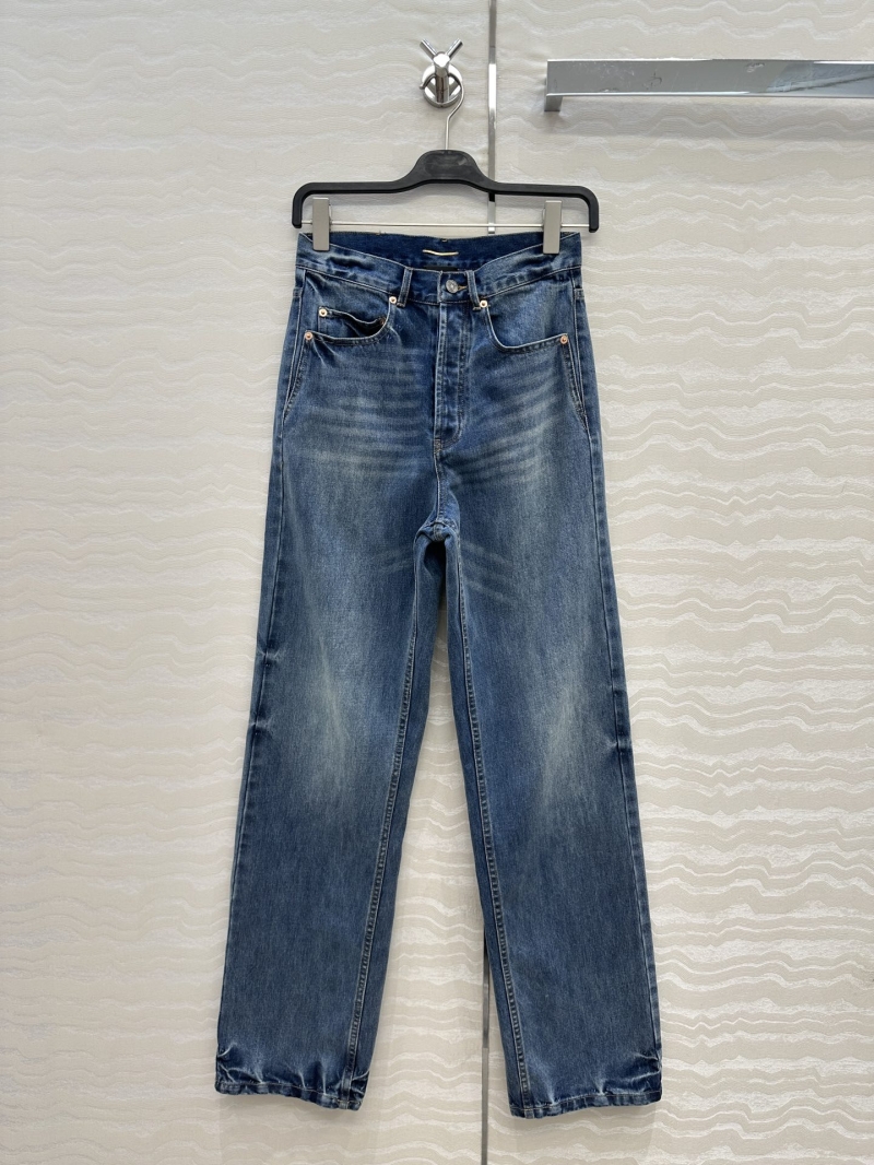 Saint Laurent YSL High-Waisted Vintage Flare Jeans: Turkish Denim, Curated Fit for Effortless Elegance