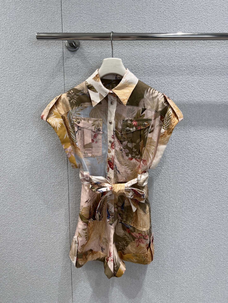 Zimmermann Luxe Lace Cutout Short-Sleeve Jumpsuit - Summer Vacation Elegance