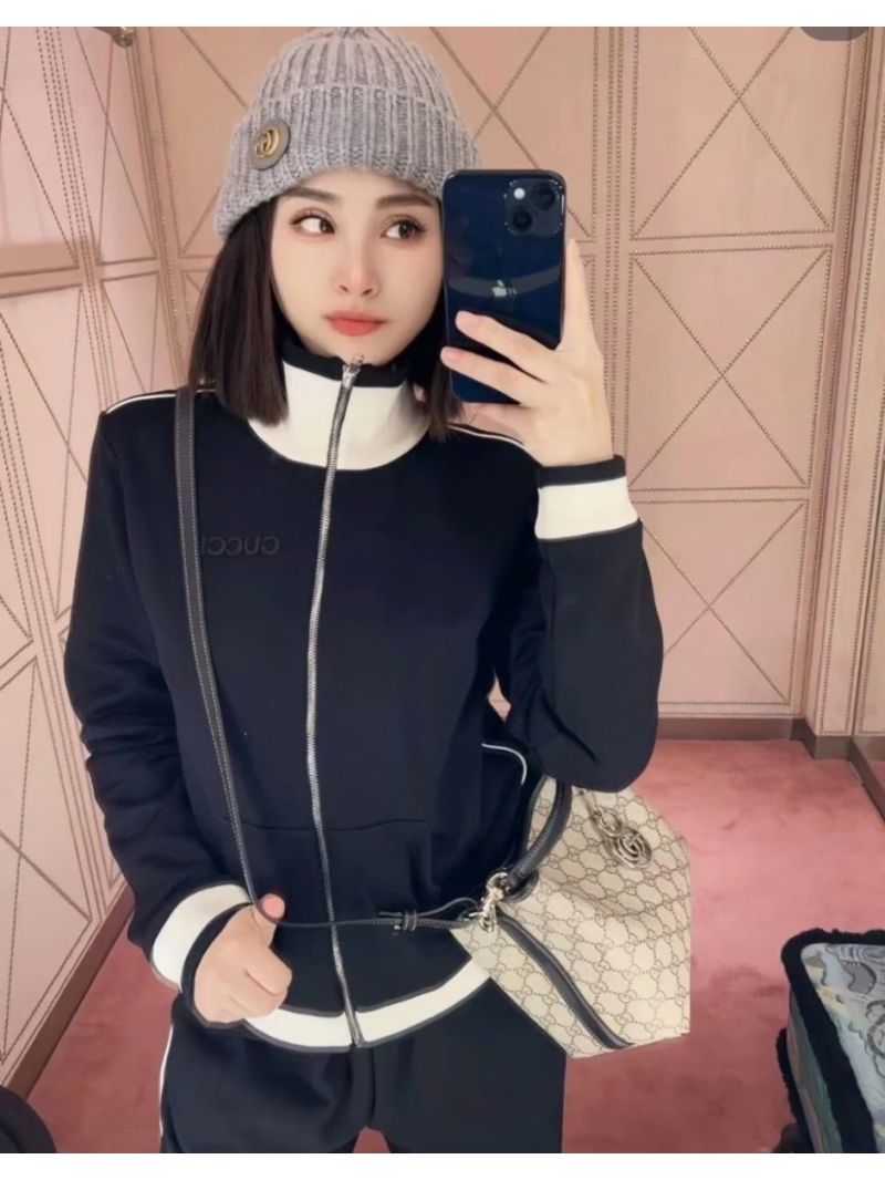 Gucci Exclusive Black & White Colorblock Zipper Jacket