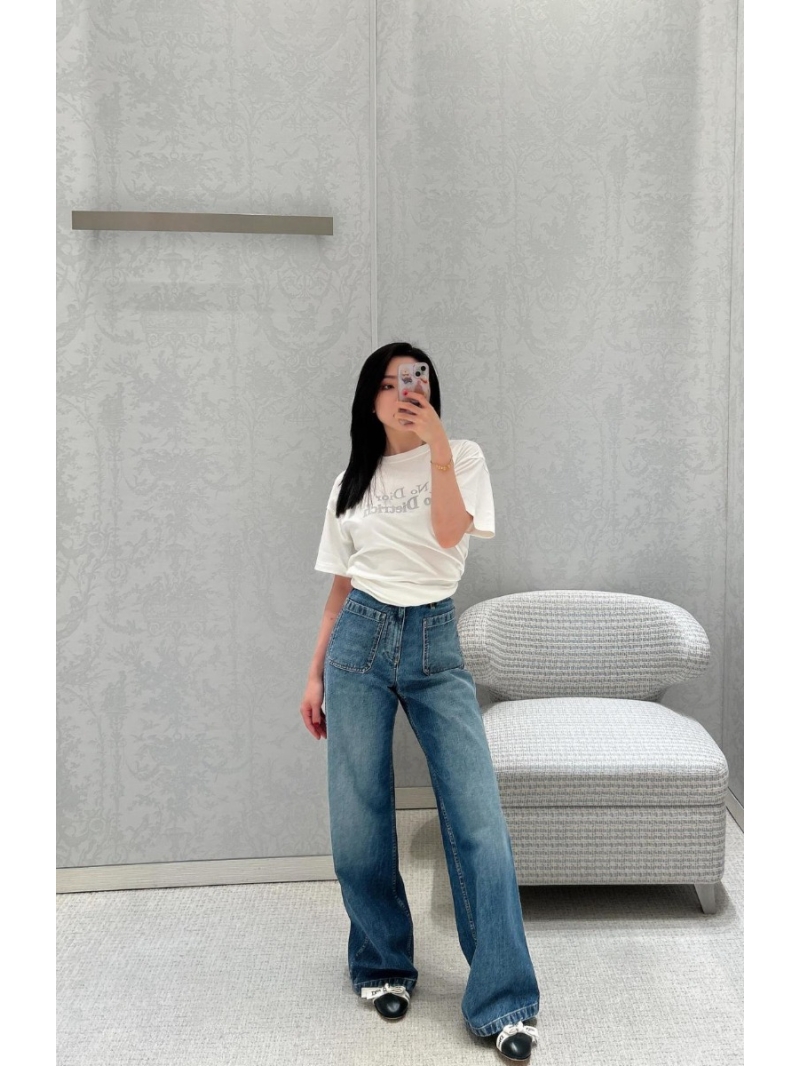 Dior No Dior No Dietrich Embroidered Cotton T-Shirt - Off-White