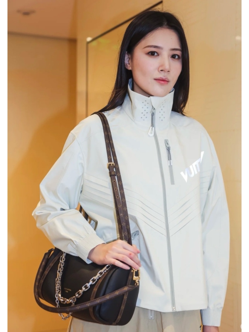 Louis Vuitton Silver-Tone Technical Jacket with Custom Logo Detail