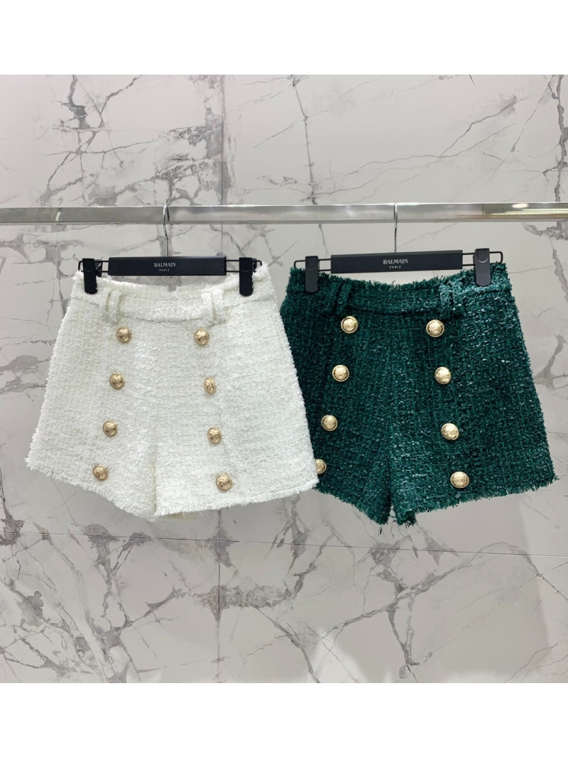 Balmain Autumn/Winter 2023 Tweed Woolen Shorts