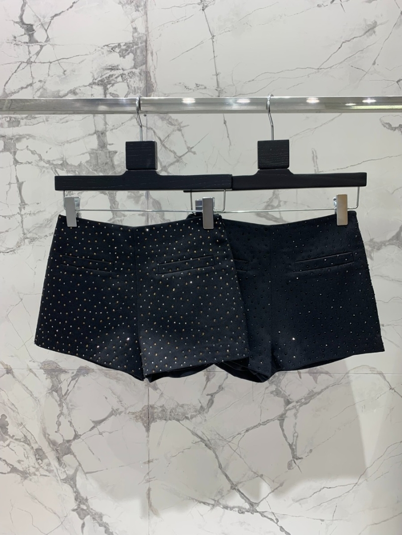 Saint Laurent YSL Meteor Crystals Embellished Shorts