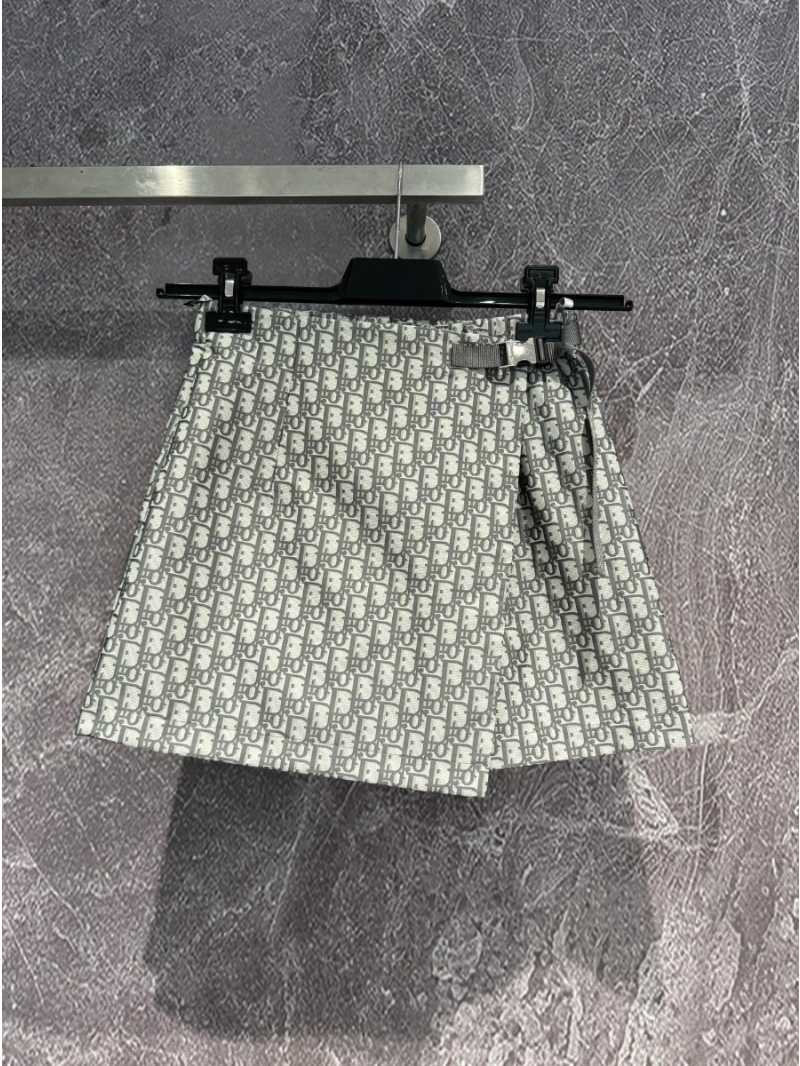 DIOR Full Logo Print Shorts Oblique Grey
