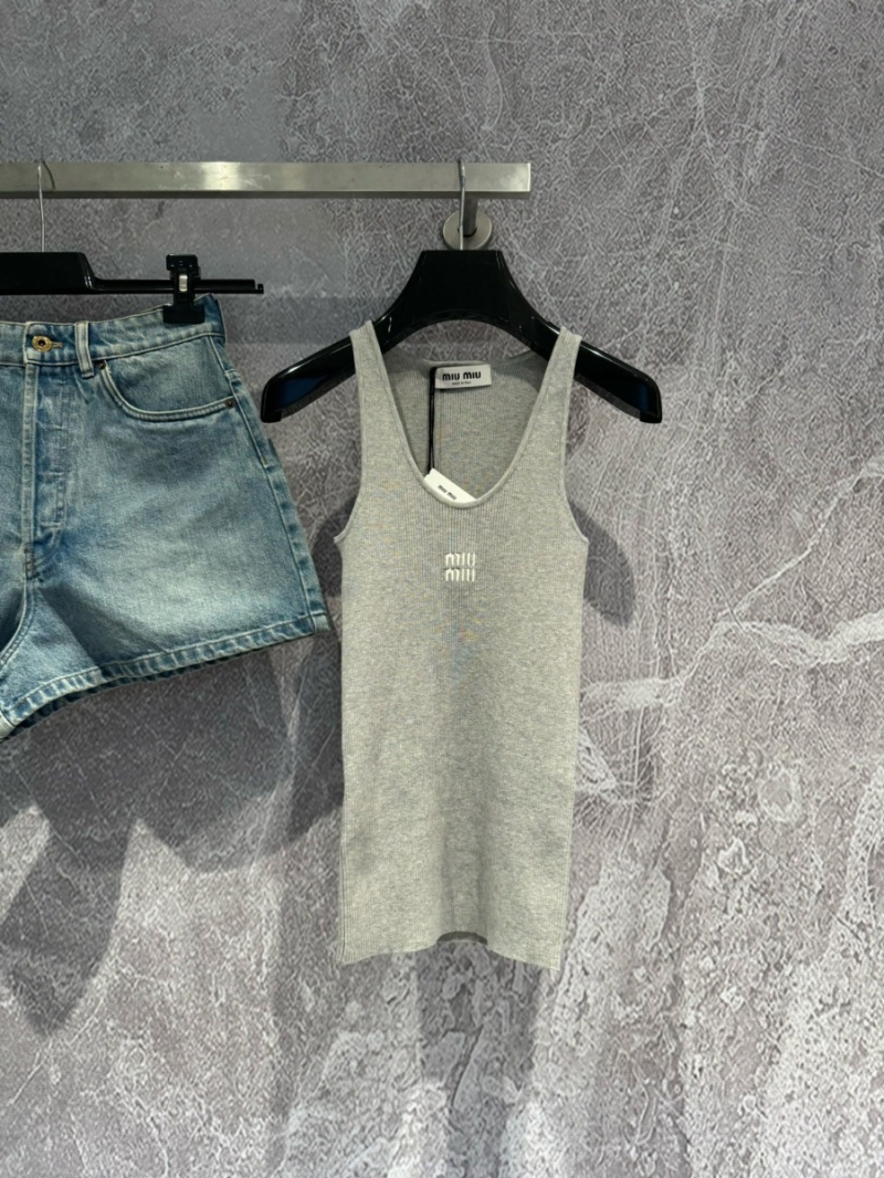 Miu Miu Grey Tank Top from the Miss Miu Collection