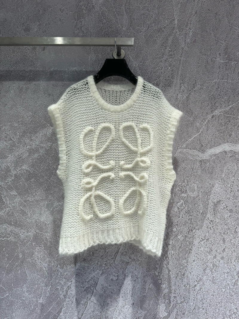 Loewe Mohair Blend Knitted Sleeveless Sweater Vest
