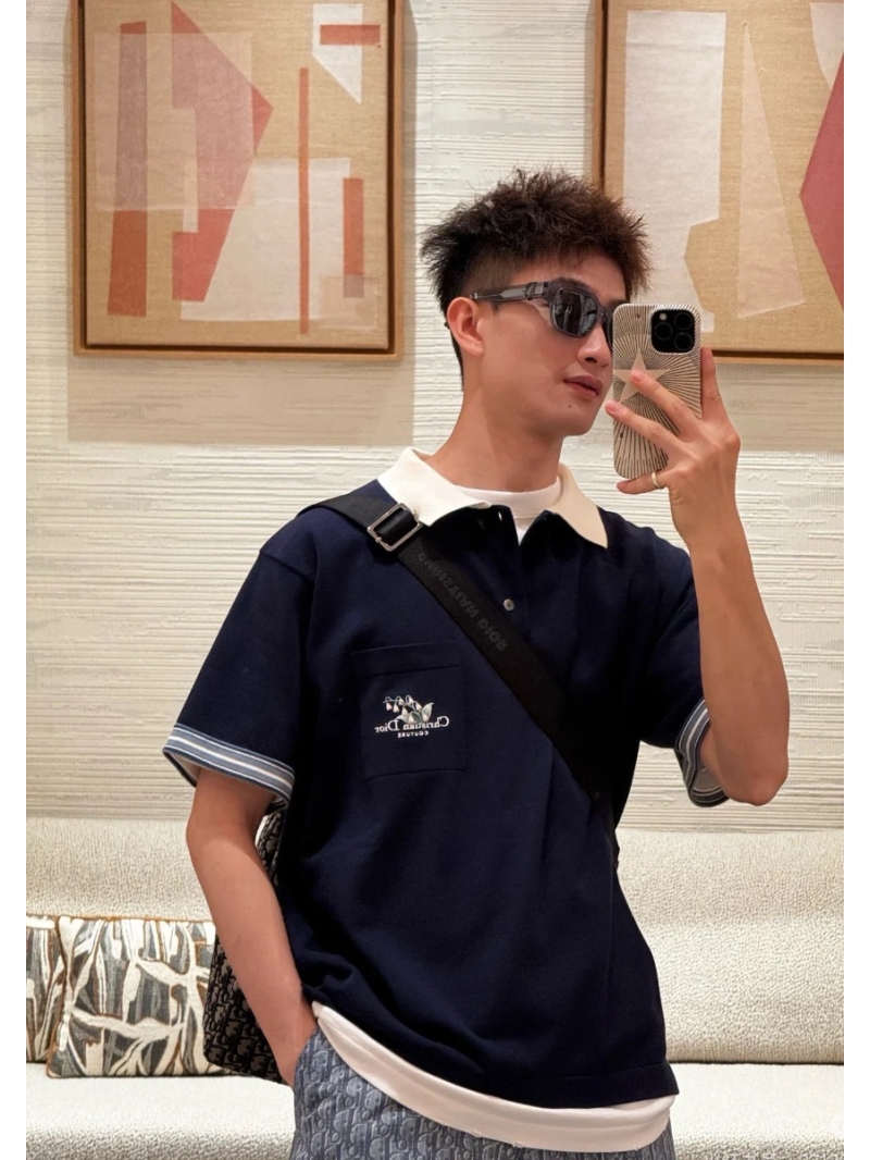 Dior Exclusive Spring/Summer 2025 Embroidered Polo Knit Shirt