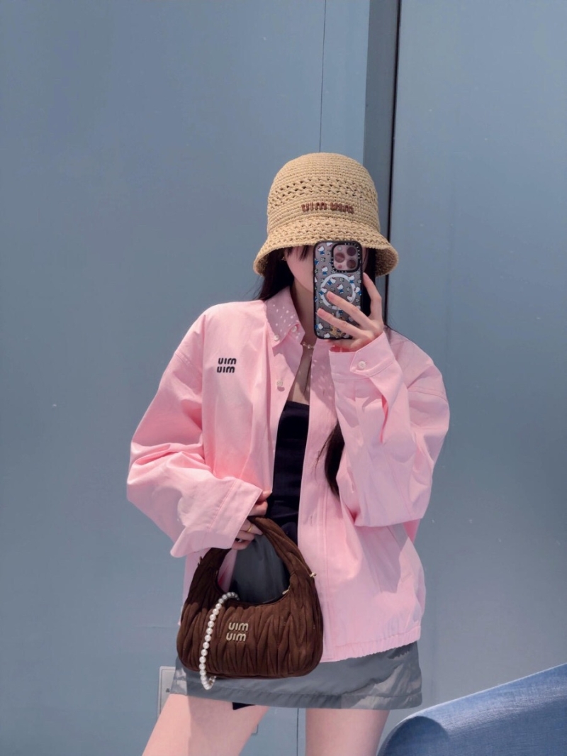 Miu Miu Trendsetter Collection Stylish Oversized Jacket – Blush Pink
