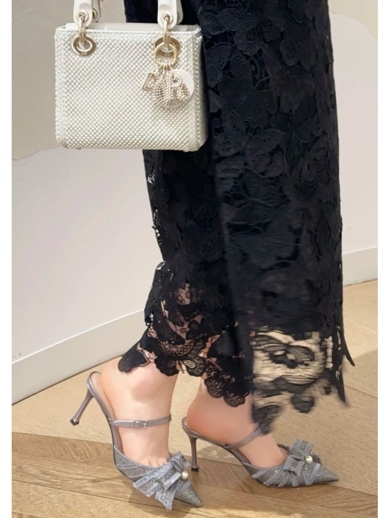 Dior Limited Edition Butterfly Embroidery Midi Skirt Black - Exclusive Vacation Collection