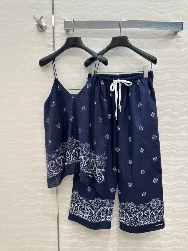 Miu Miu Exclusive Blue Hawaiian Vacation Cami Top