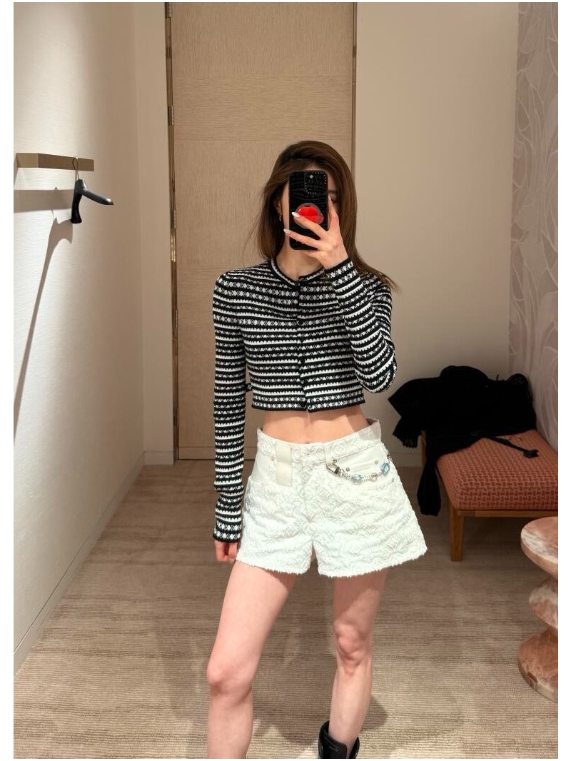 Louis Vuitton Spring Summer Lace Knit Cropped Cardigan - Luxe Silk Blend