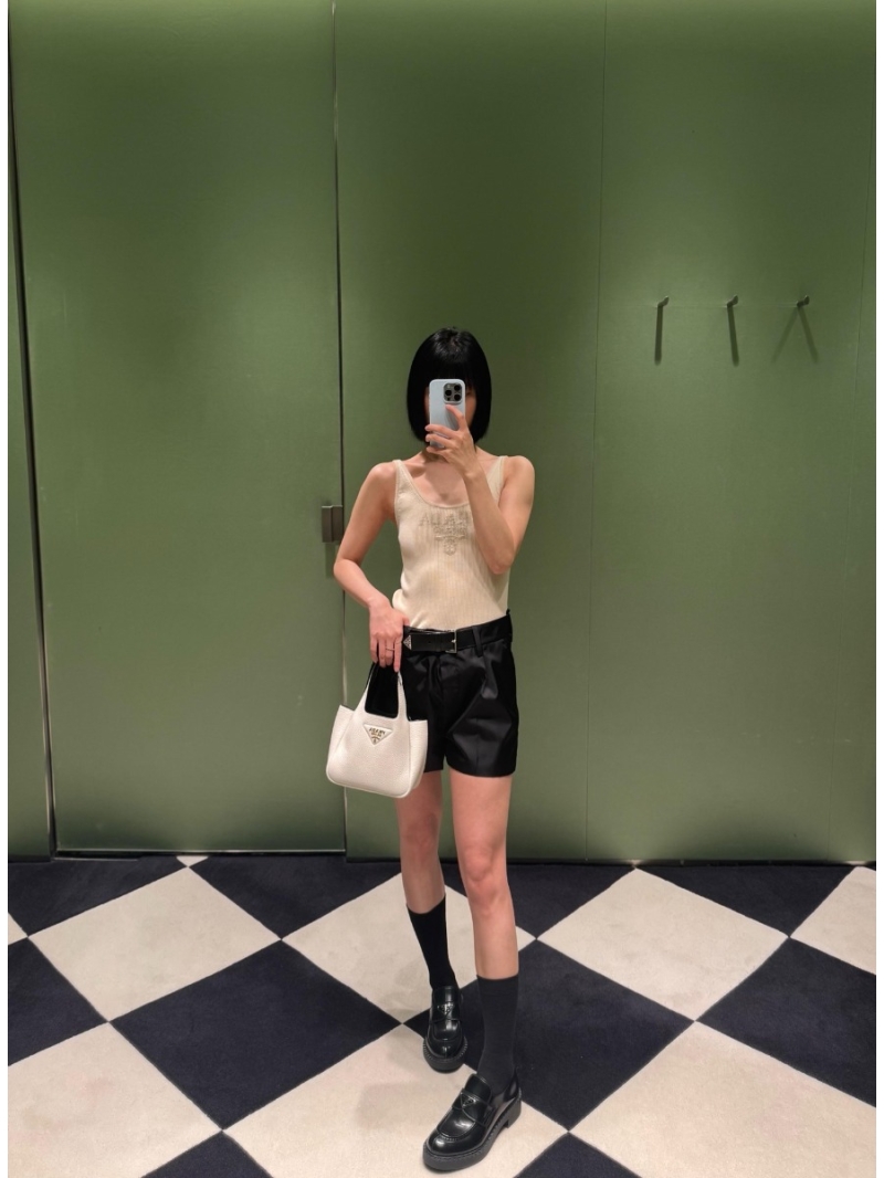 Prada Fresh Contrast Knit Tank Top - Chic & Youthful Style