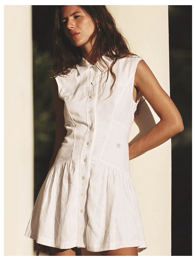 Ralph Lauren Linen Tennis Dress - Purple Label Luxe Slim Fit