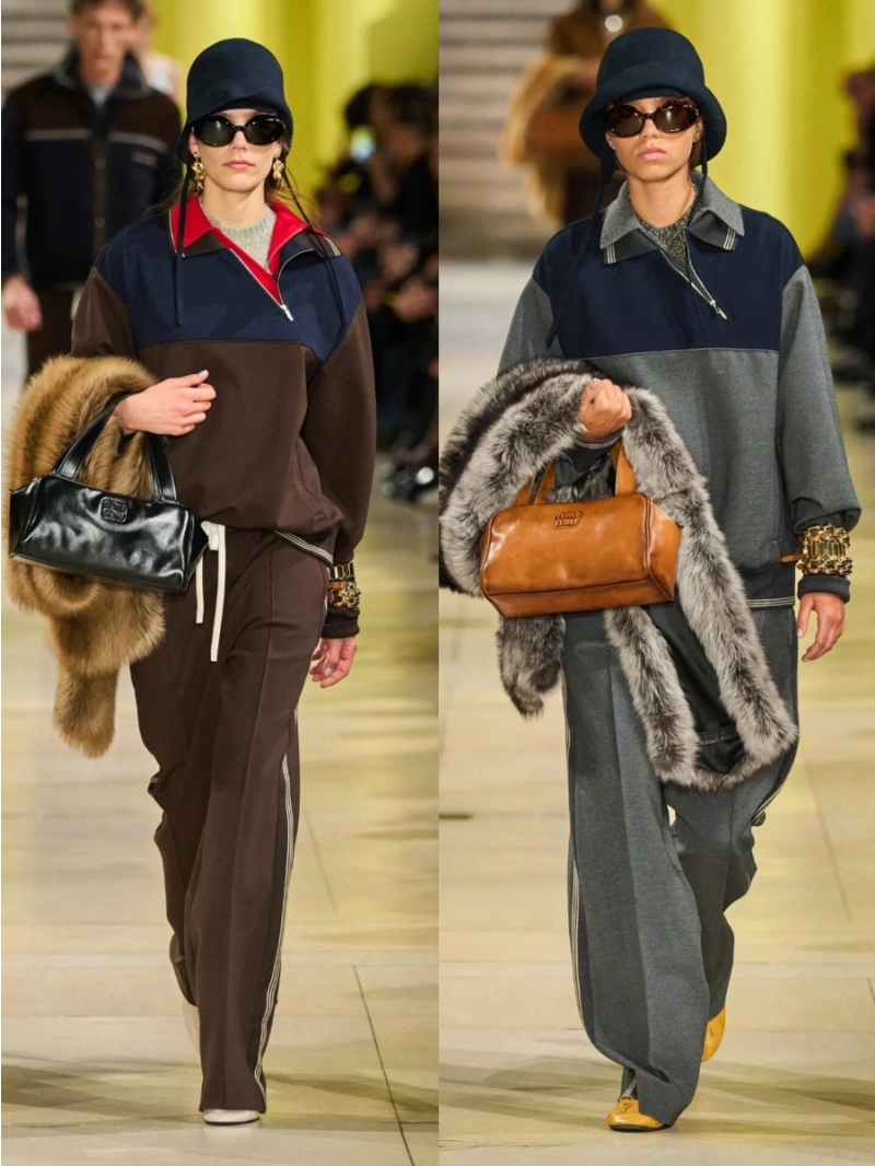 Miu Miu 25FW Early Autumn Zip-Front Hoodie in Ash Blue - Exclusive Cool Design