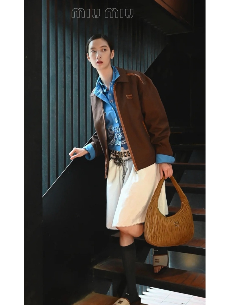 Miu Miu Exclusive Suede Velour Retro Brown Jacket - Luxe Oversized Fit