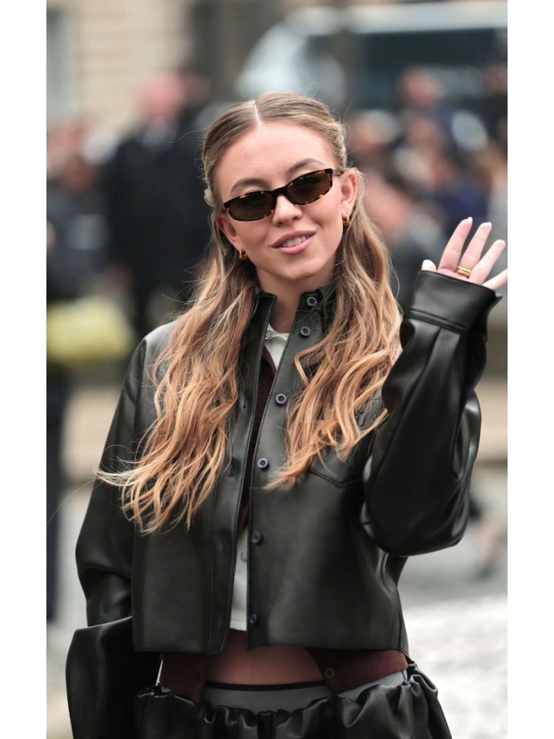 Miu Miu Luxe Shirt-Style Leather Jacket in 100% Lambskin