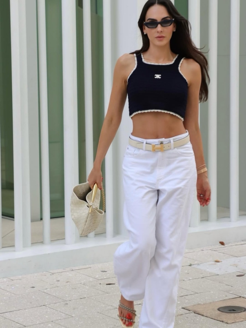 CELINE Retro Lace Crochet Knit Camisole