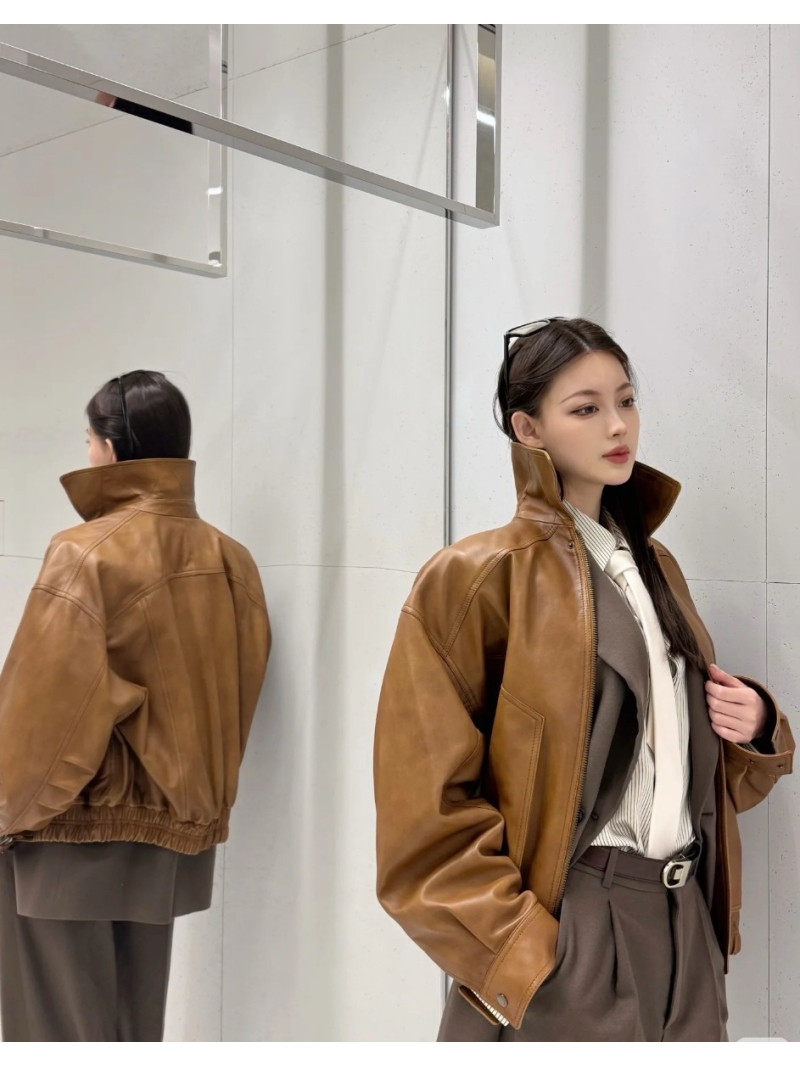 Saint Laurent YSL OS Style Modern Leather Jacket Limited Edition- Luxe Retro Style