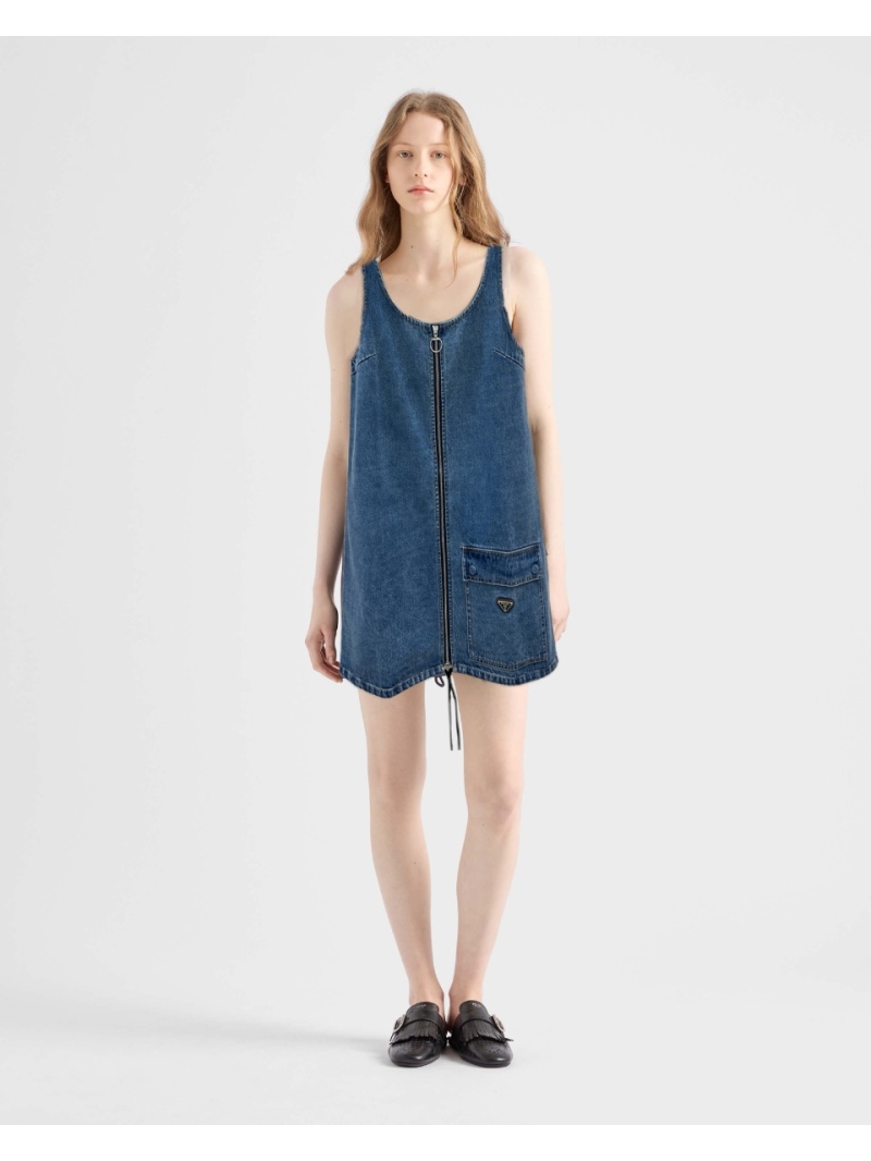 Prada Blue Denim Vest Dress - Chic & Versatile Luxe Style