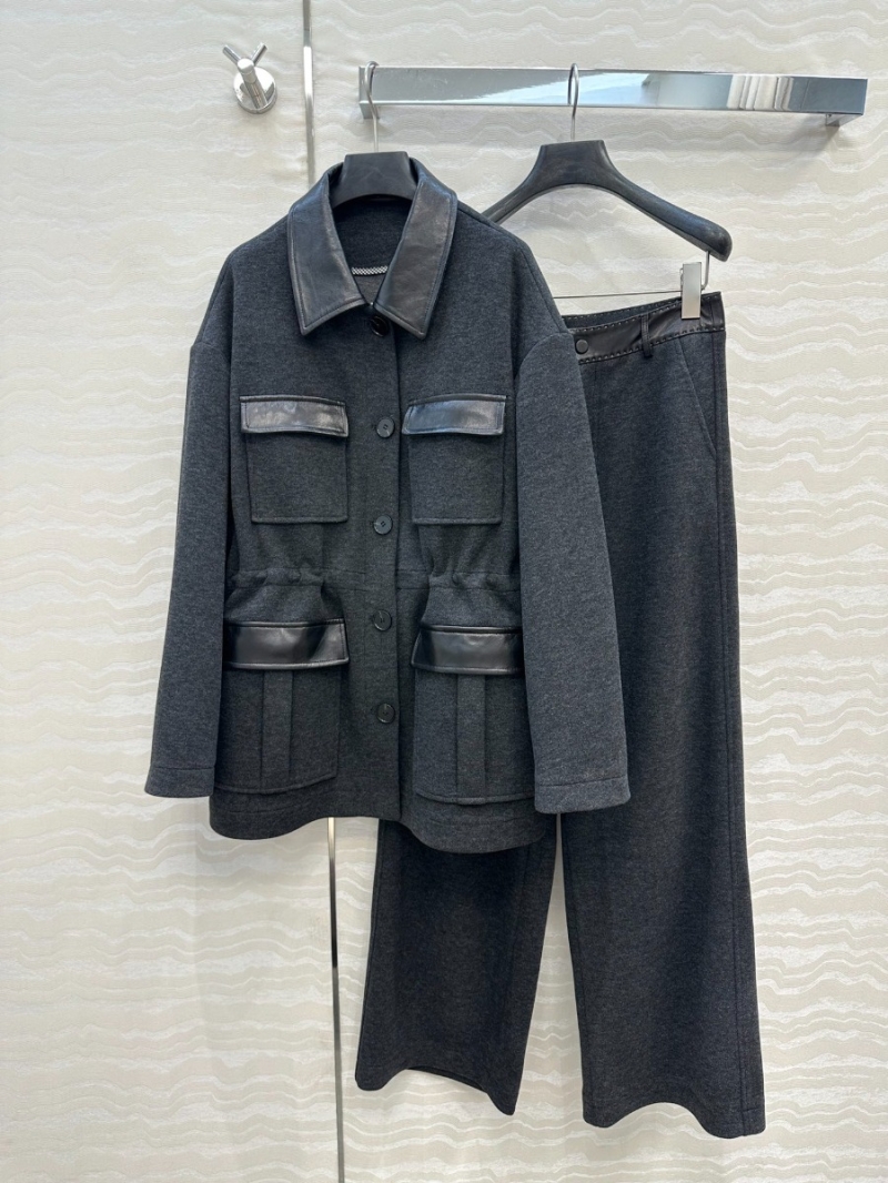 Hermès Limited Edition Safari Jacket in Black | Exquisite Custom Blended Wool with Genuine Shearling Accents