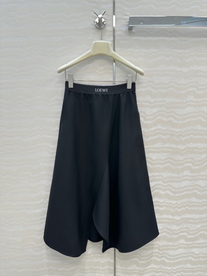 Loewe Exclusive Wool Blend Asymmetrical Skirt - Luxe Casual Elegance