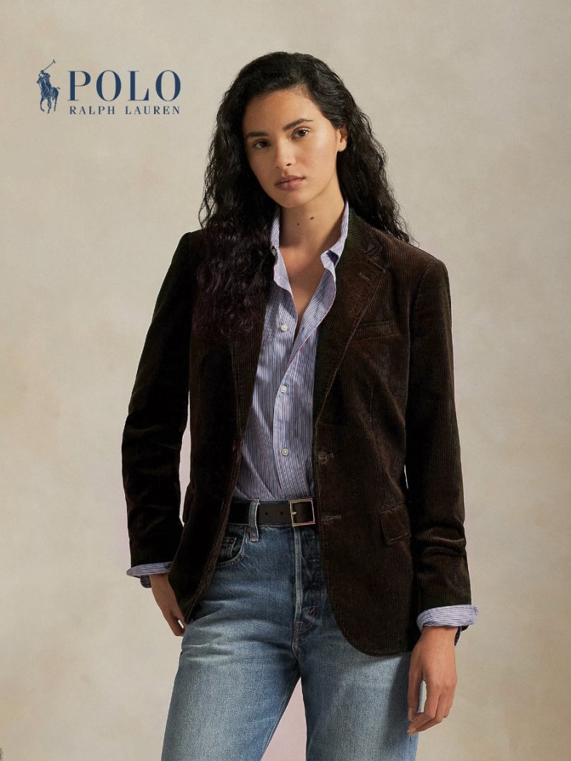 Ralph Lauren Chocolate Brown Corduroy Blazer | Tailored Fit, Retro-Inspired Menswear