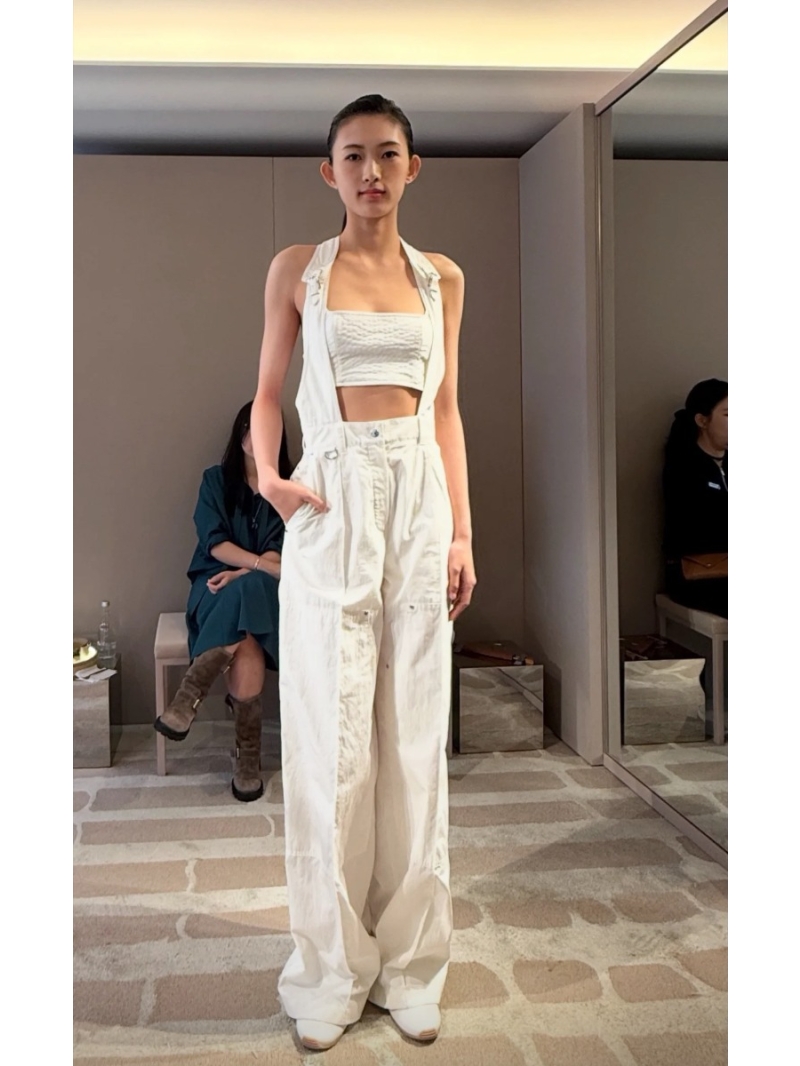 Hermès Limited Edition Lyocell-Washed Cotton Equestrian Workwear Jumpsuit in Cream