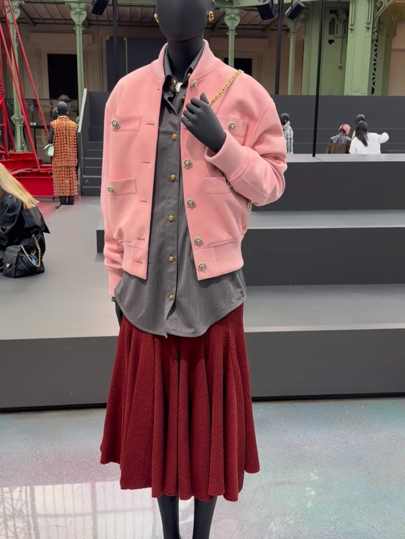 Chanel Limited Edition Sakura Pink Suede Bomber Jacket
