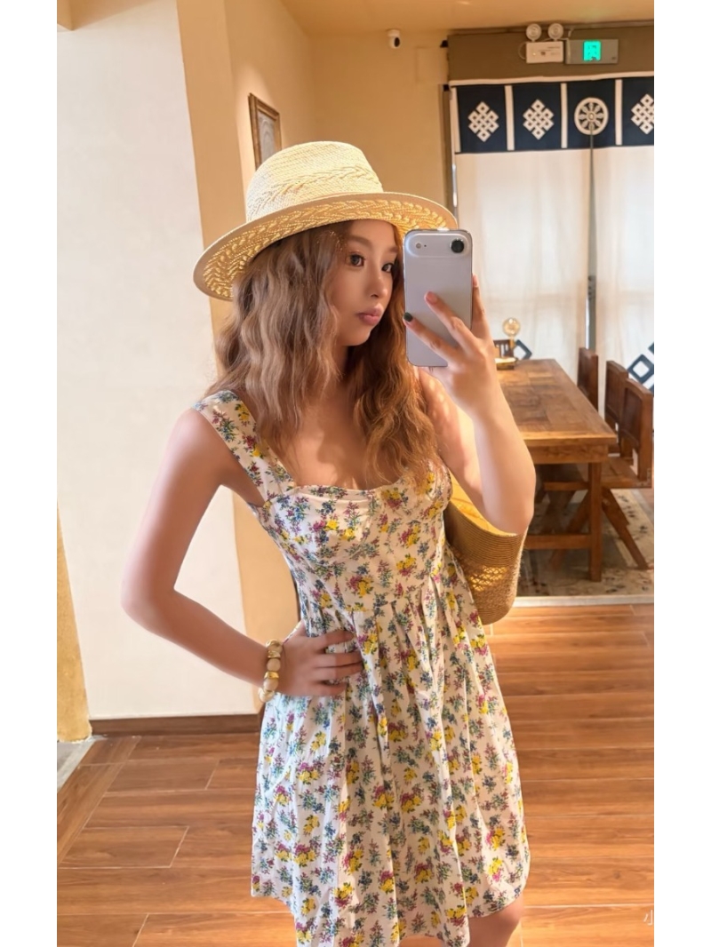 Dolce & Gabbana Floral Bustier Midi Dress in Vibrant Multi-Color