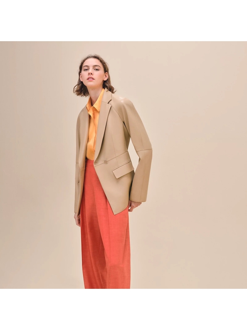 Hermès Minimalist Collection Sleek Tailored Lambskin Blazer