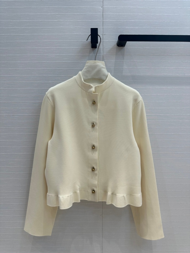 Dior Miss Dior Elegant Ruffled Buttoned Jacket – Ivory White