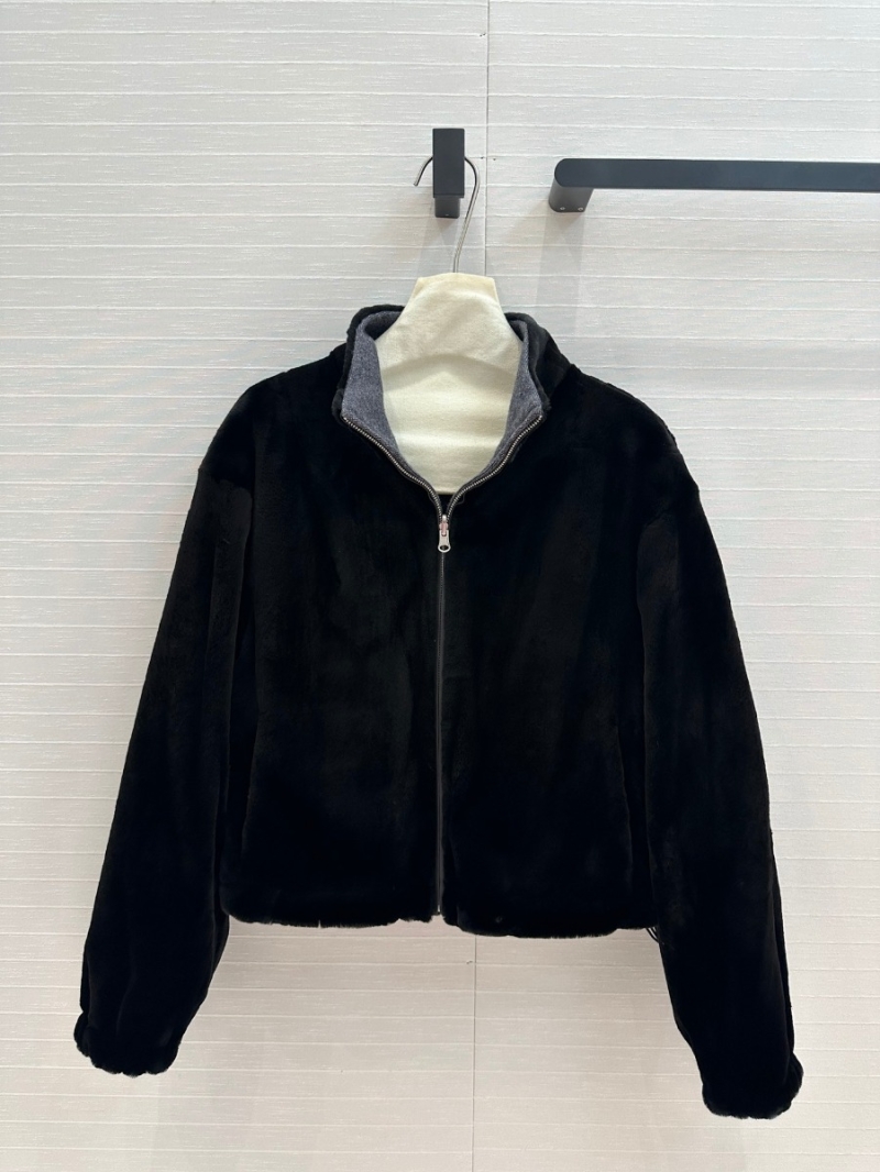 Loro Piana Fall/Winter Collection Luxurious Reversible Fur Jacket - Black