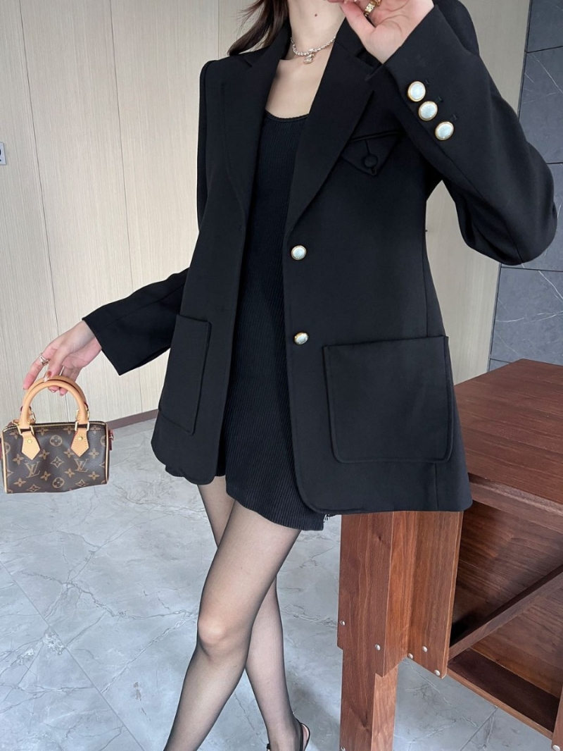 Louis Vuitton LV Pearl Series Wool-Blend Blazer - Black