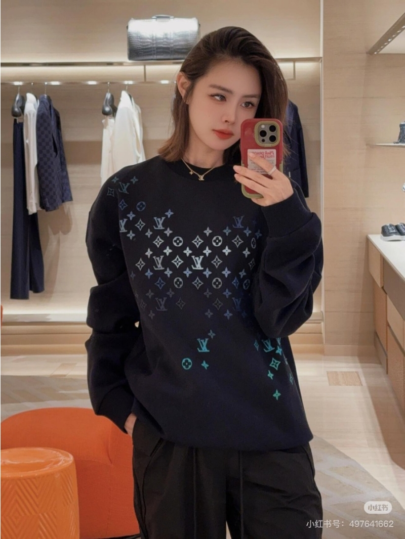 Louis Vuitton LV Aurora Embroidered Monogram Sweatshirt Black