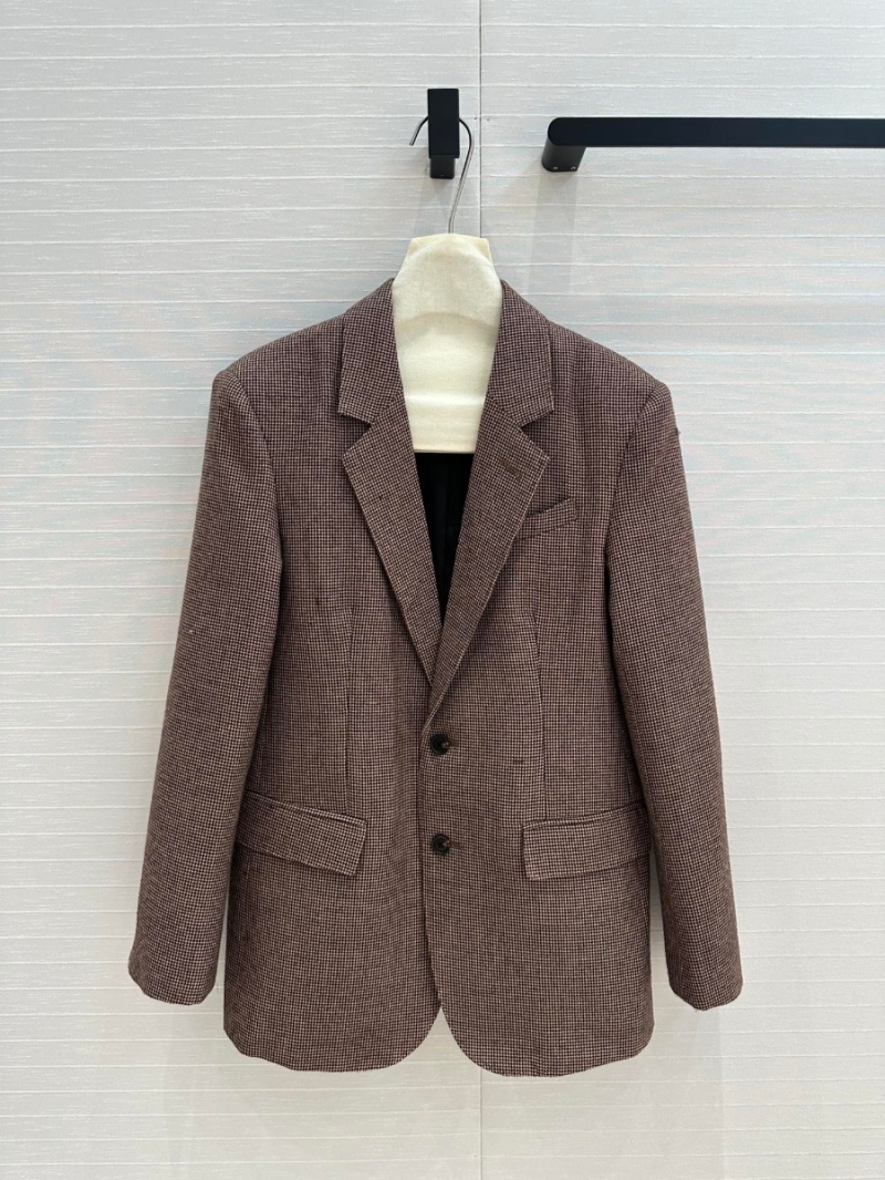 Celine 24 Early Fall British-Inspired Houndstooth Oversized Blazer