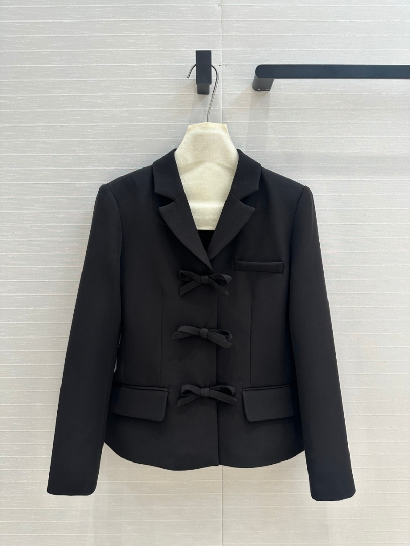 Valentino 24 Early Fall Bow-Detail Tailored Blazer