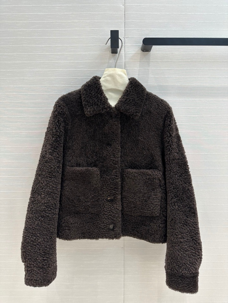 Brunello Cucinelli Fall/Winter Premium Shearling Wool Short Jacket - Toffee