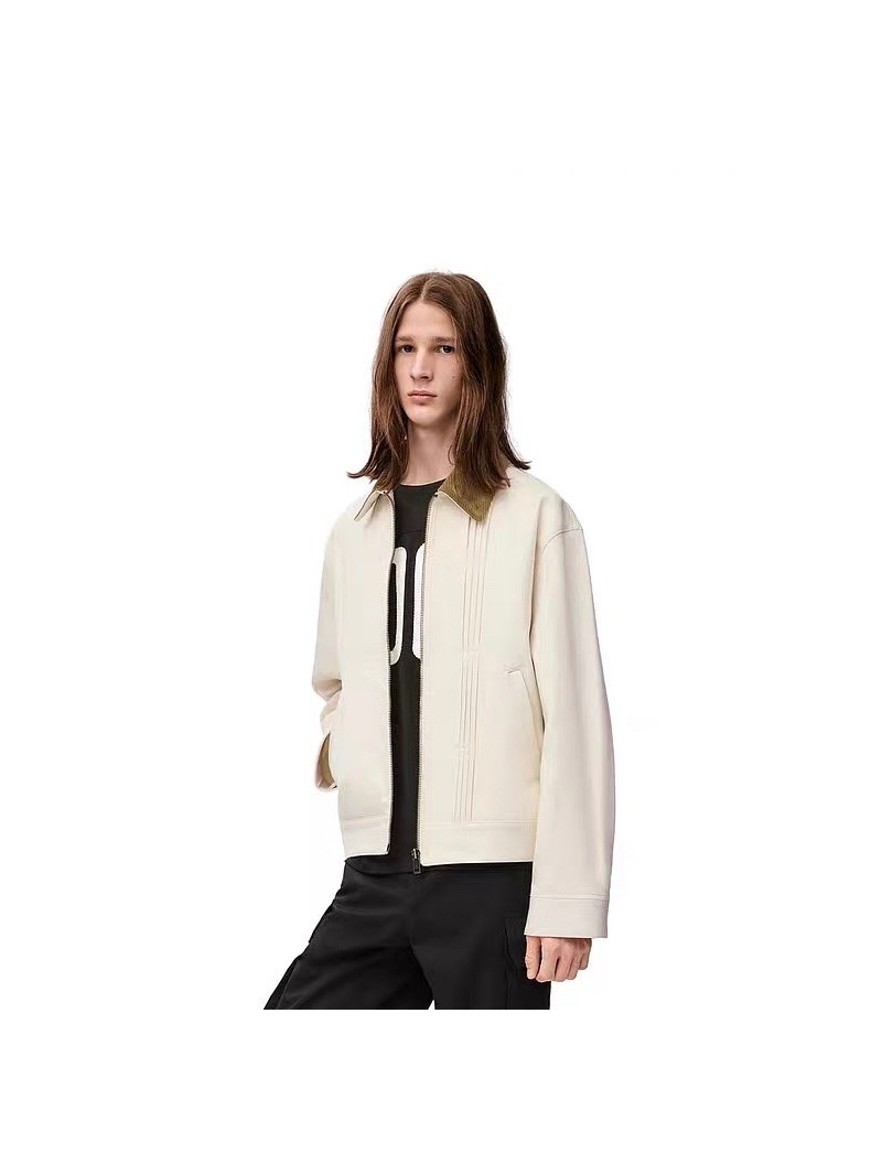 Loewe 24 Fall/Winter Corduroy Collar Barn Jacket – Beige