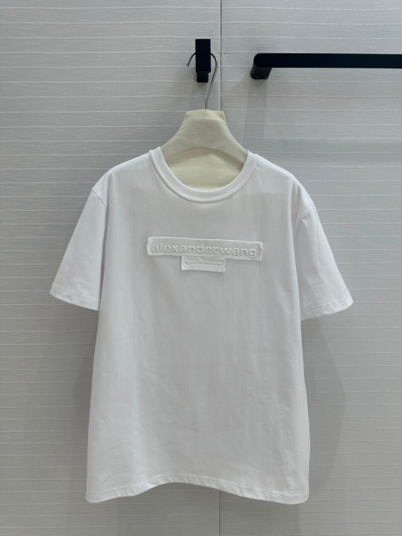 Alexander Wang 24 Fall/Winter Collection Embossed Logo T-Shirt in White