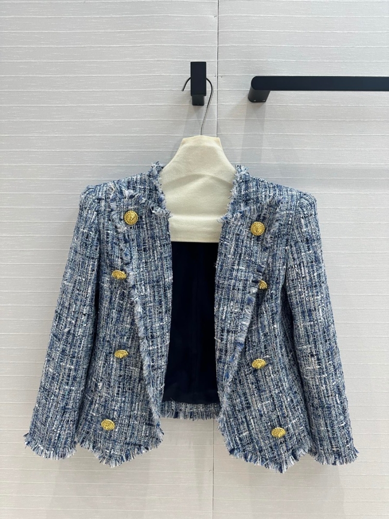 Balmain 25 Early Spring Collection Fringed Tweed Jacket