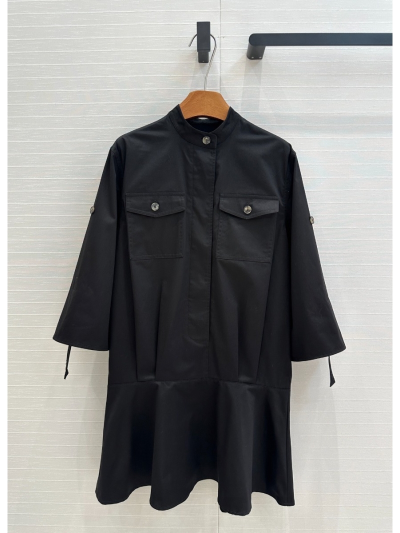 Loewe Early Spring Elegant Shirt Dress Black