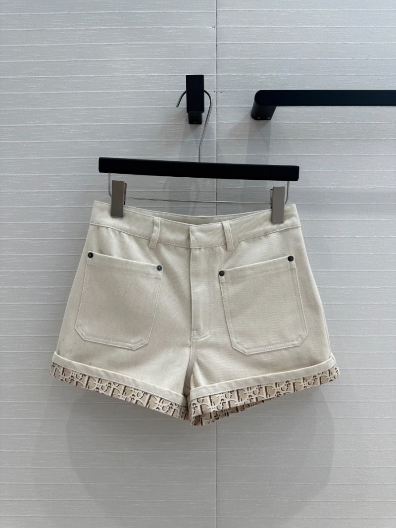 Dior Miss Dior Chic Double-Pocket Shorts Beige