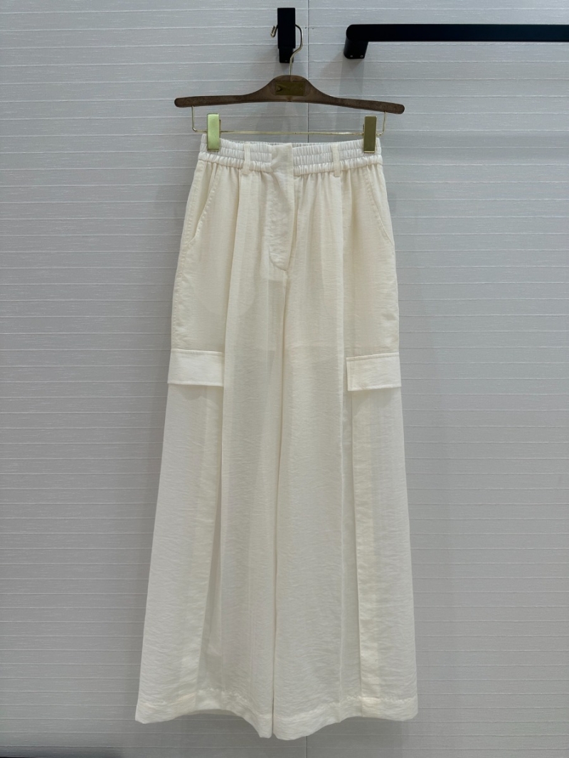 Brunello Cucinelli 2025 Spring/Summer Relaxed Cargo Pants White