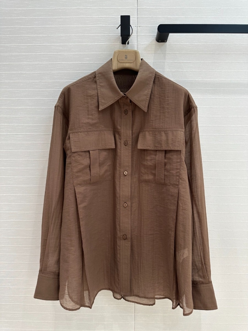 Brunello Cucinelli 2025 Spring/Summer Relaxed Cargo Shirt Brown