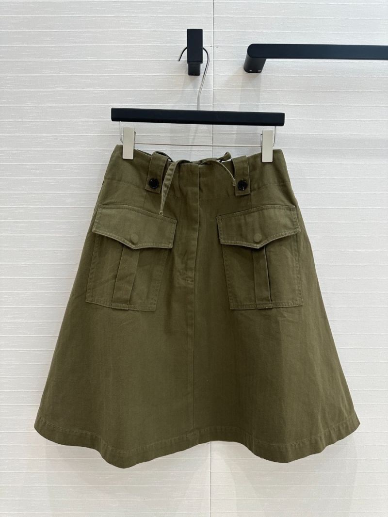 Prada Utility Chic Cargo Skirt in Olive