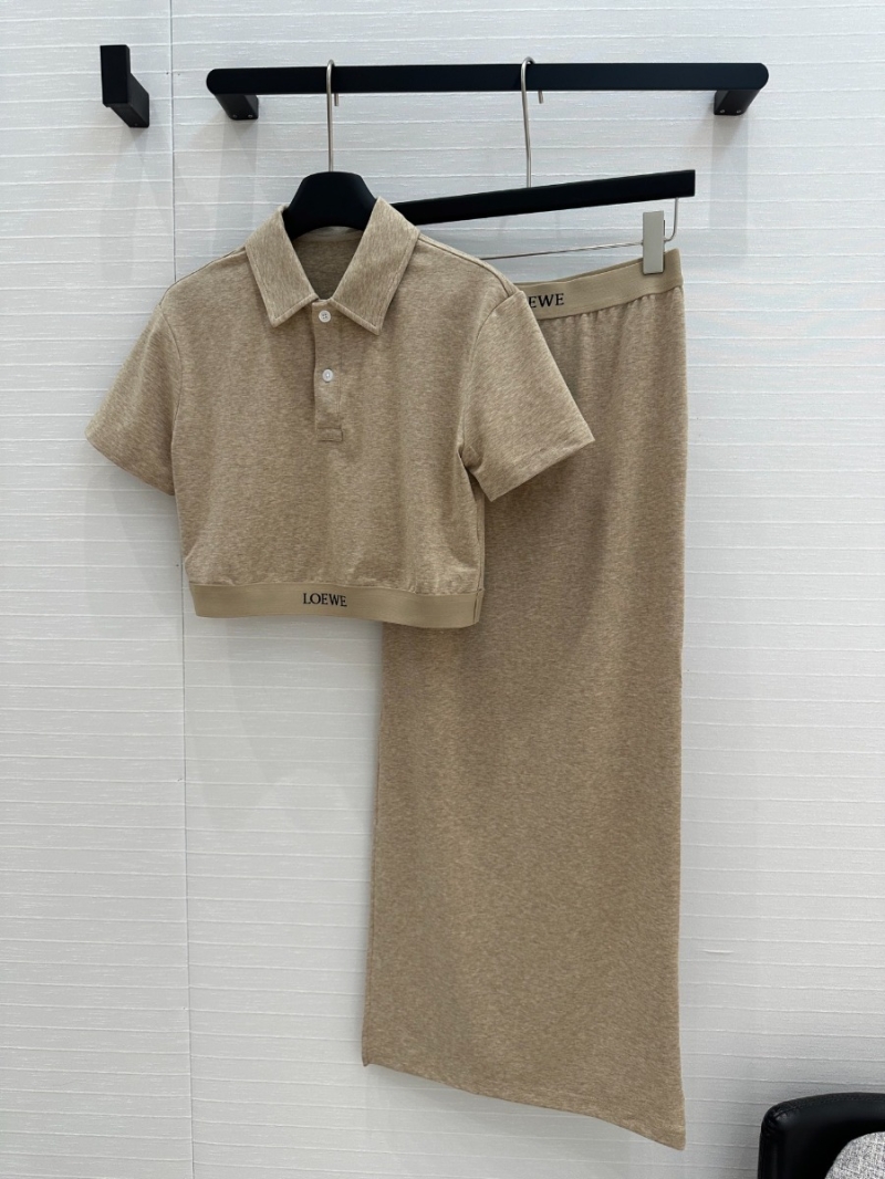 Loewe Capsule Chic Set Top and Skirt in Grey