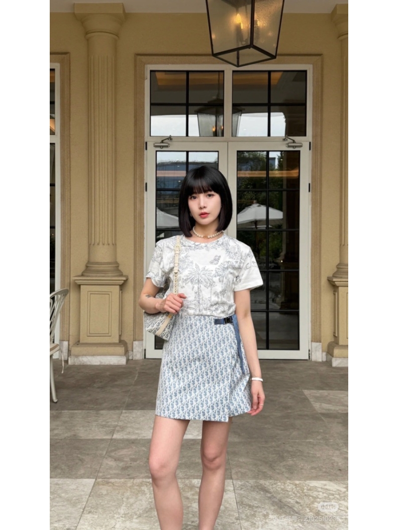 Dior 25Ss Dreamy Rainforest Butterfly T-Shirt White