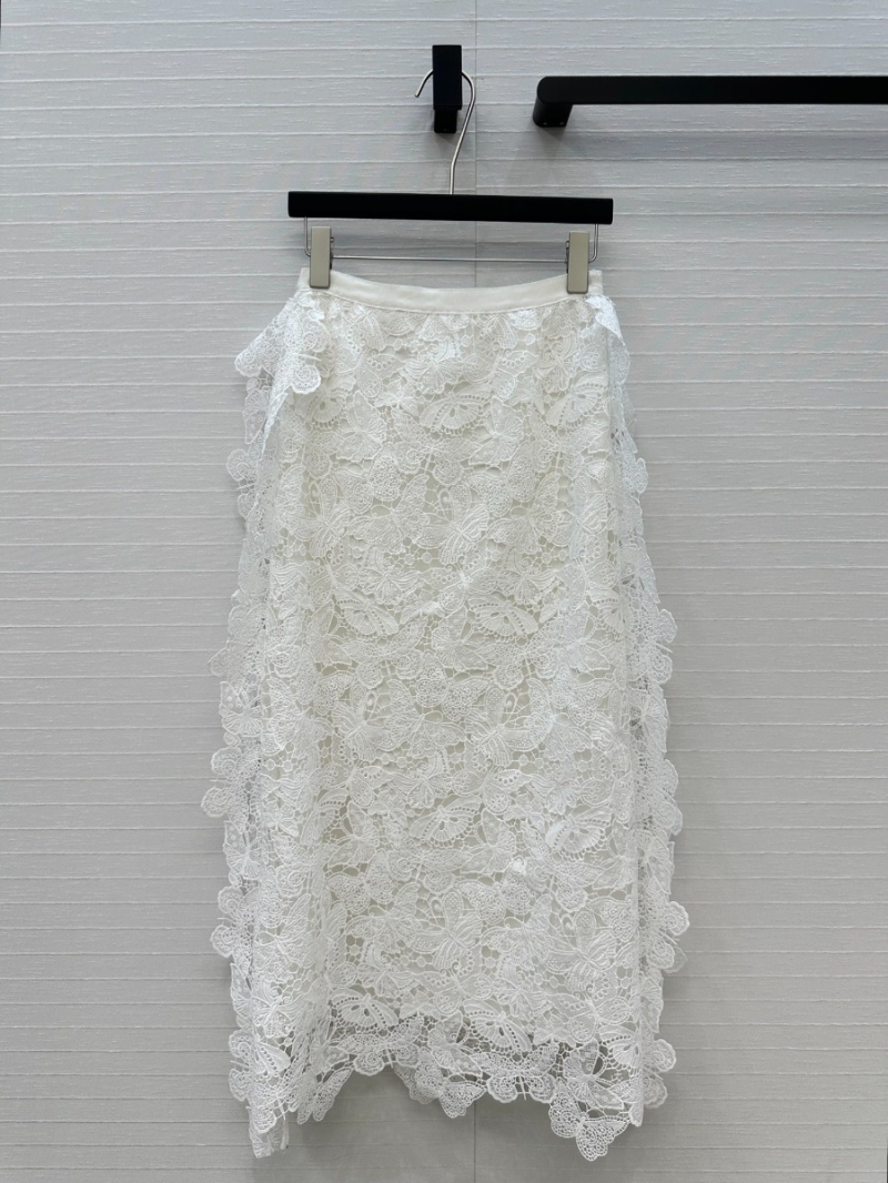 Dior Limited Edition Butterfly Embroidery Midi Skirt white - Exclusive Vacation Collection